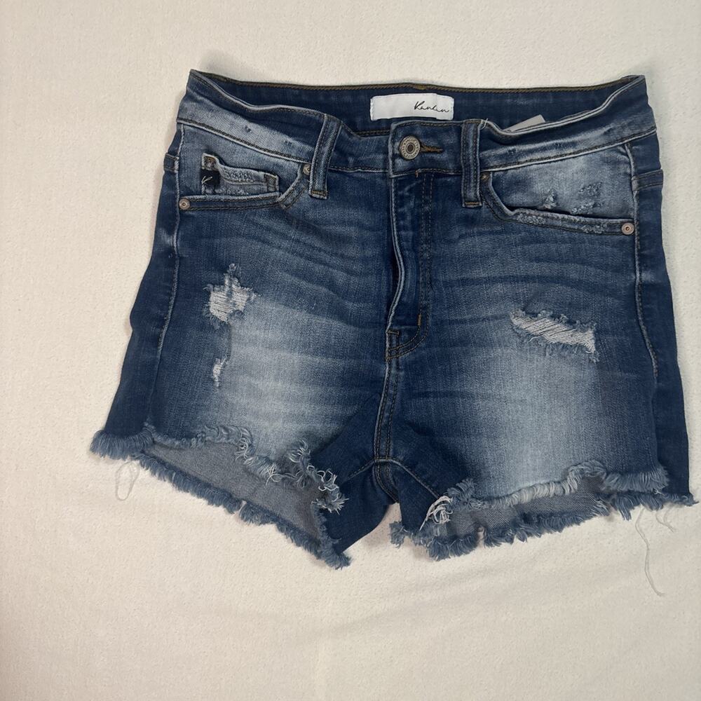 KanCan Raw Fringe Denim Jean Shorts Womens- Size Medium
